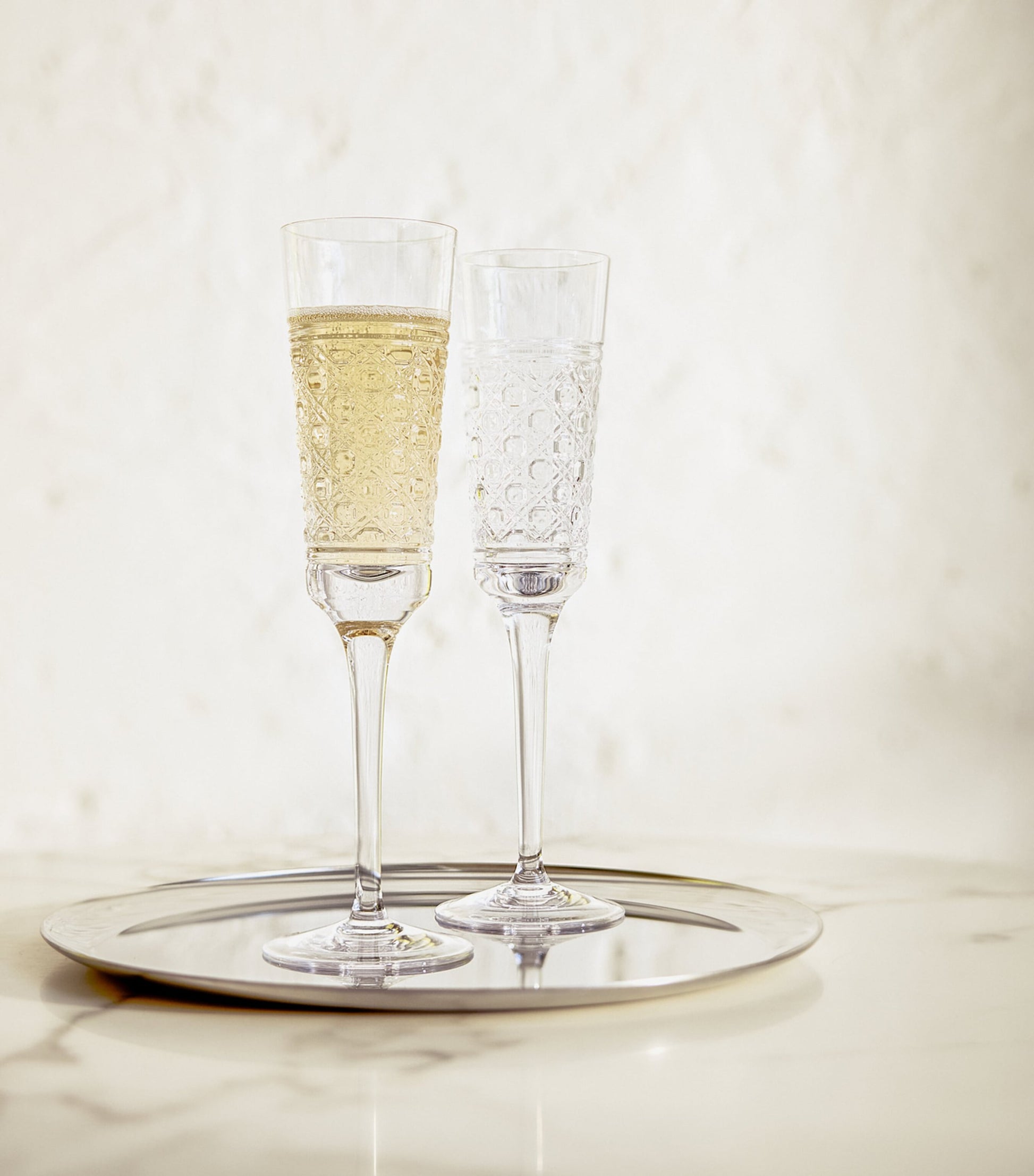 Set of 2 Crystal Opulence Champagne Flutes (185ml)