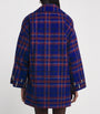 MAX&Co. Blue Wool-Blend Check Pea Coat