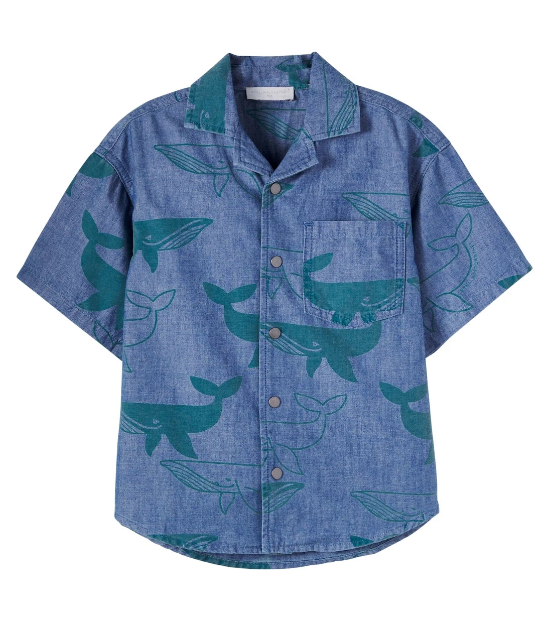 Stella McCartney Kids - Printed denim bowling shirt