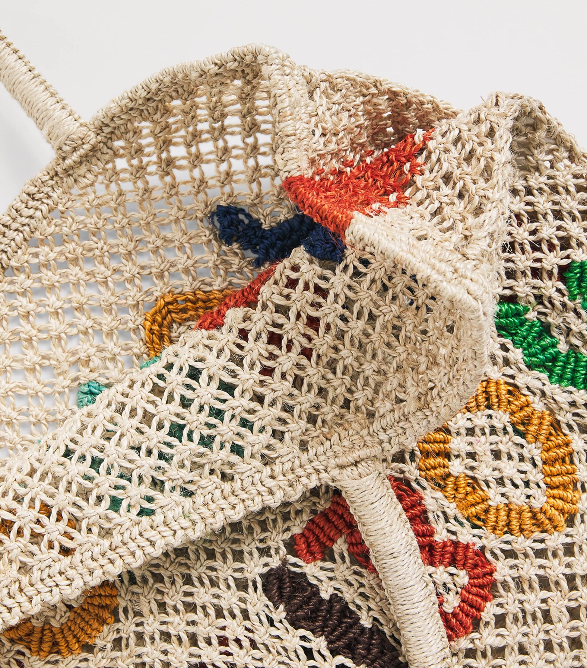 Multi Small Jute Howdy Cowboy Tote Bag