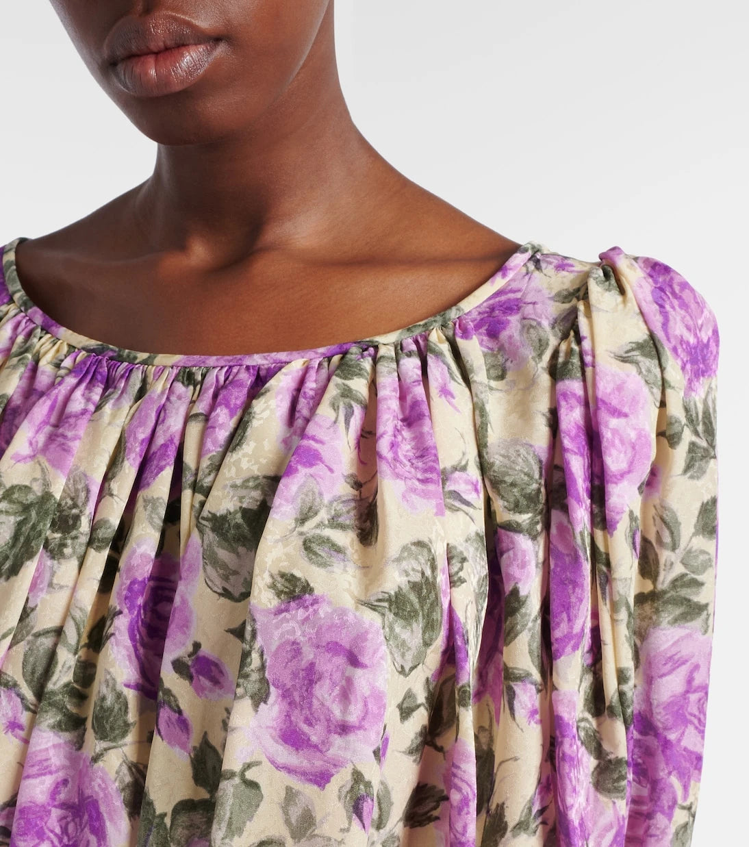 Chloé - Printed silk top