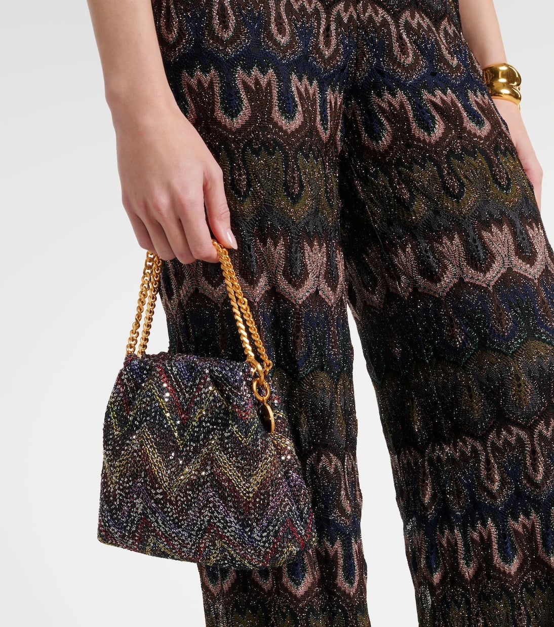 Missoni - Caperdoni Small embellished pouch