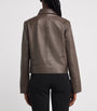 ME+EM Brown Patch-Pocket Leather Jacket