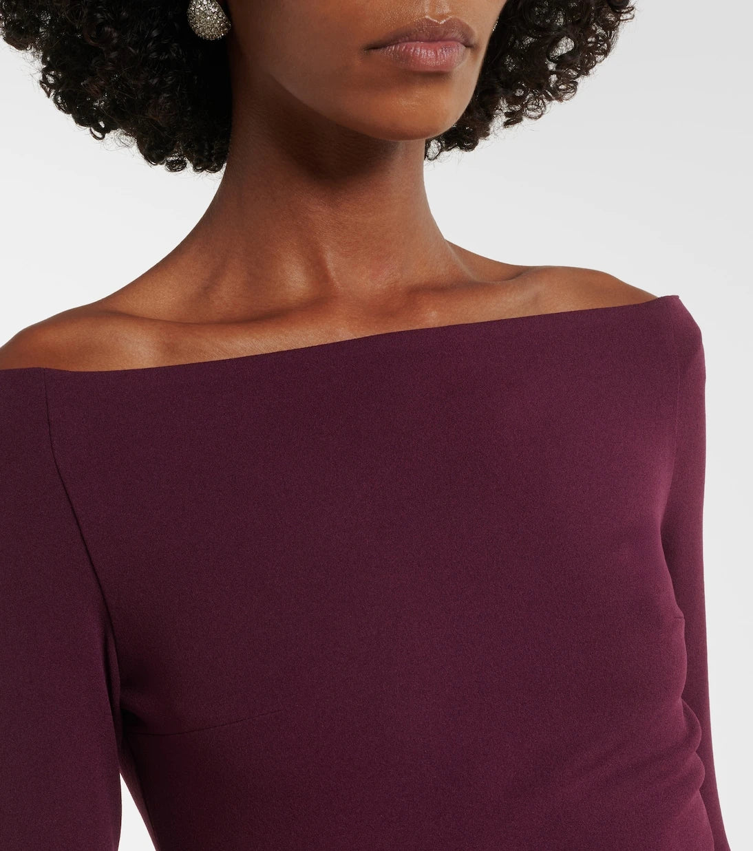 Solace London - Kori satin-trimmed gown