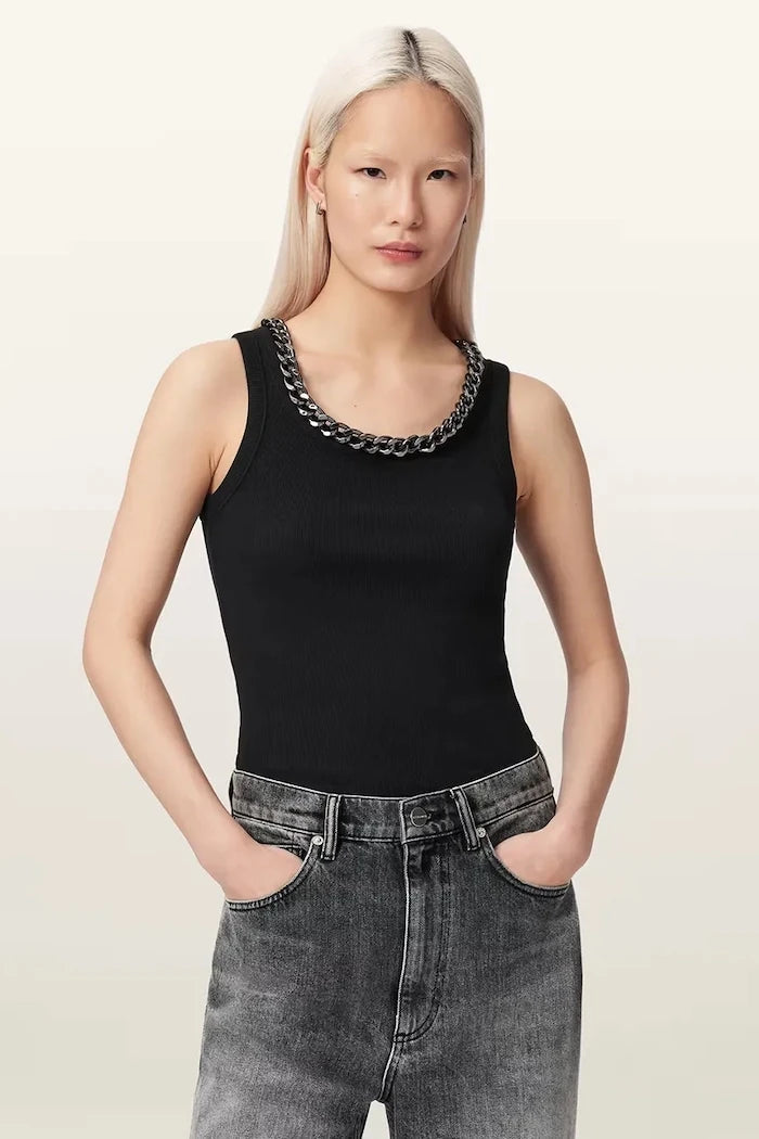 AllSaints топ дамски с памук LUCY