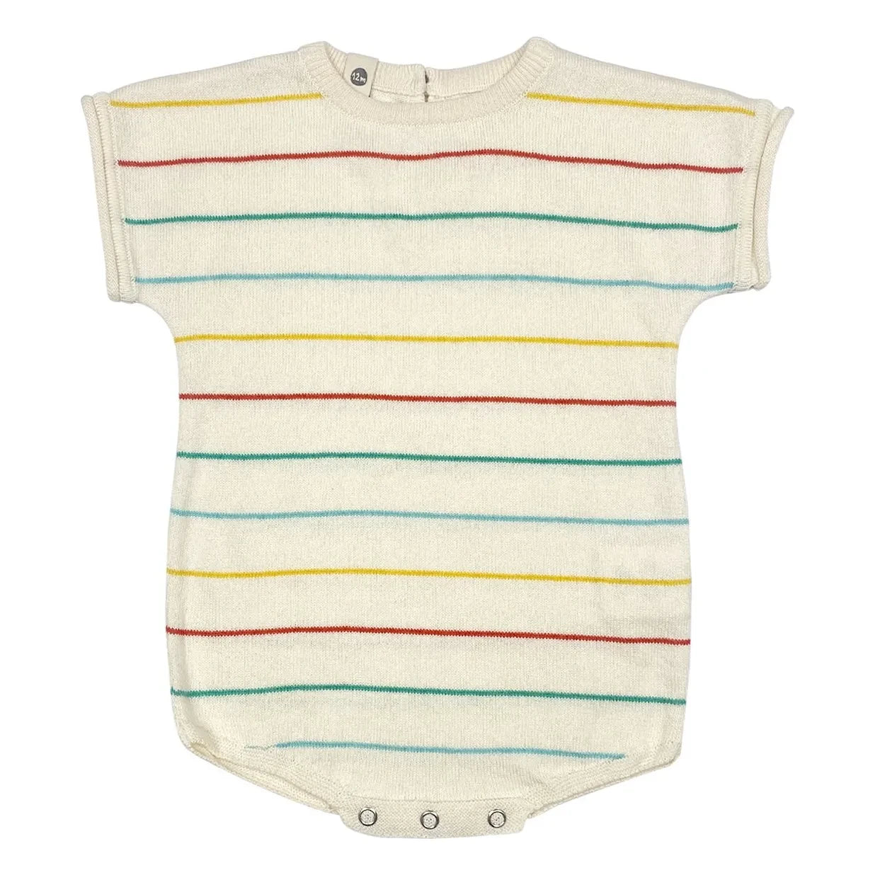 Bayiri - Botanical Striped Organic Cotton Bodysuit | Ecru