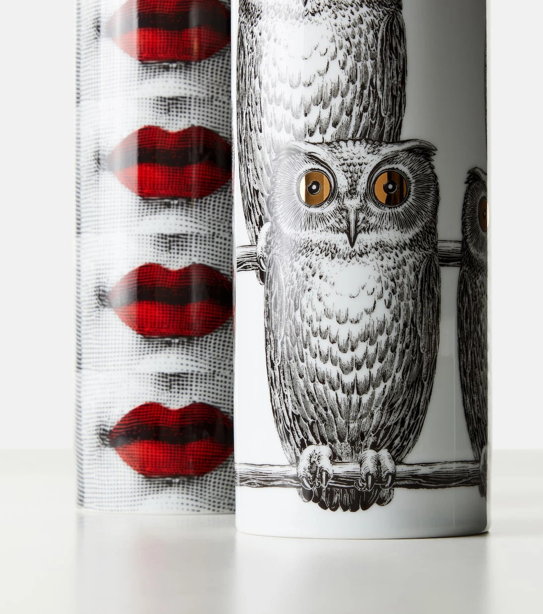 Fornasetti - Civette Small porcelain vase