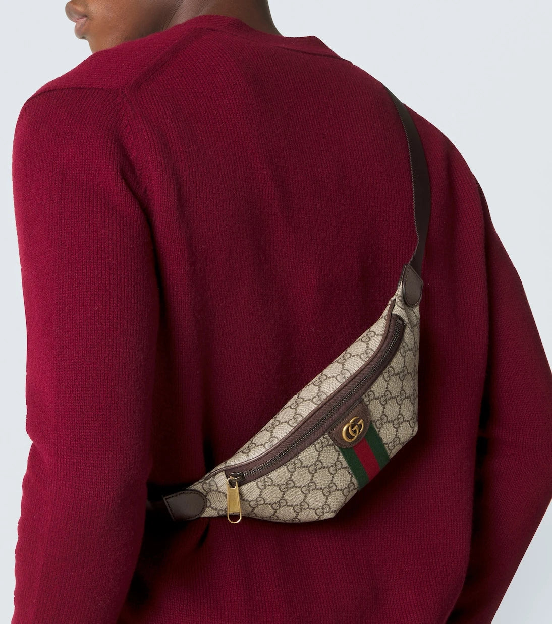 Gucci - حقيبة الحزام الصغيرة Ophidia GG Canvas
