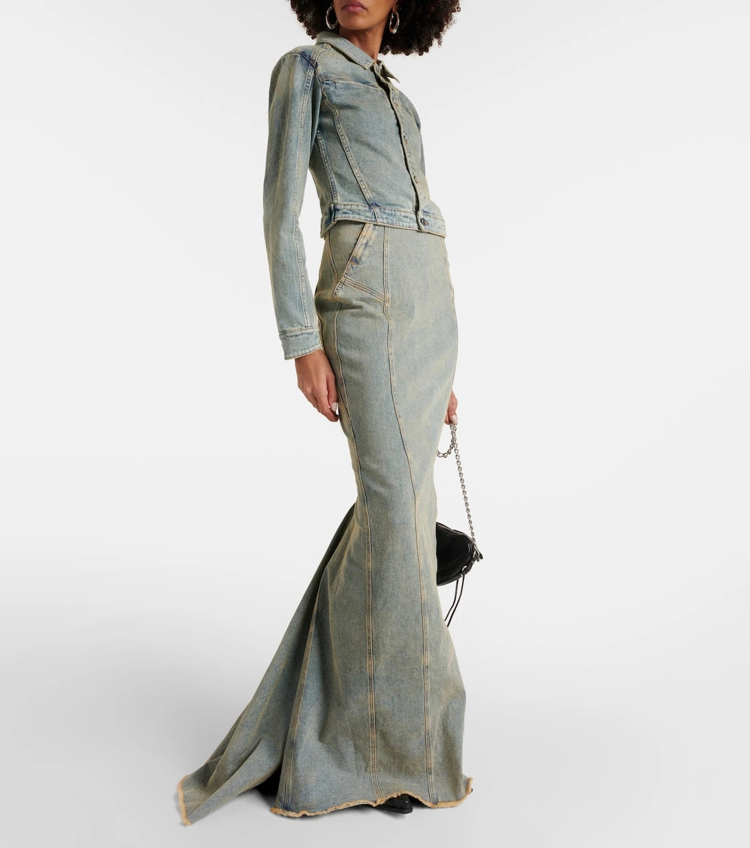 Entire Studios - Caudal Fin paneled denim maxi skirt