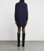 Harrods Navy Cashmere Rollneck Mini Dress