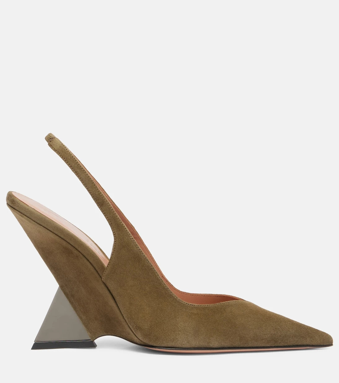The Attico - Cheope 105 suede slingback pumps