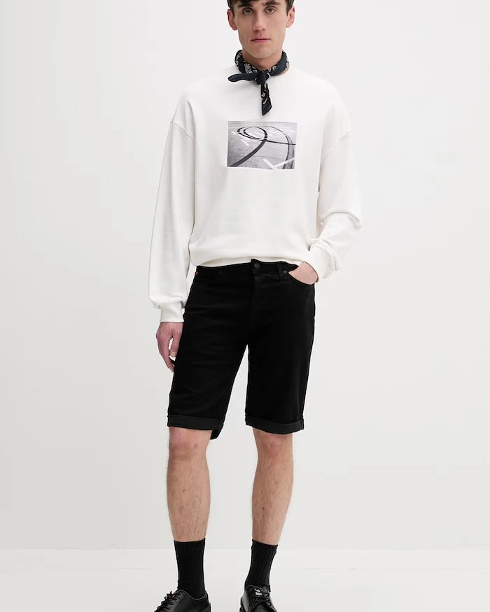 HUGO erkek pamuklu sweatshirt Dweel