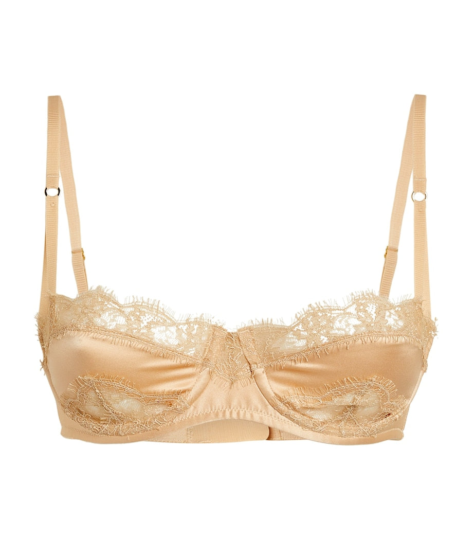 Kiki de Montparnasse Neutral Lace Balconette Bra