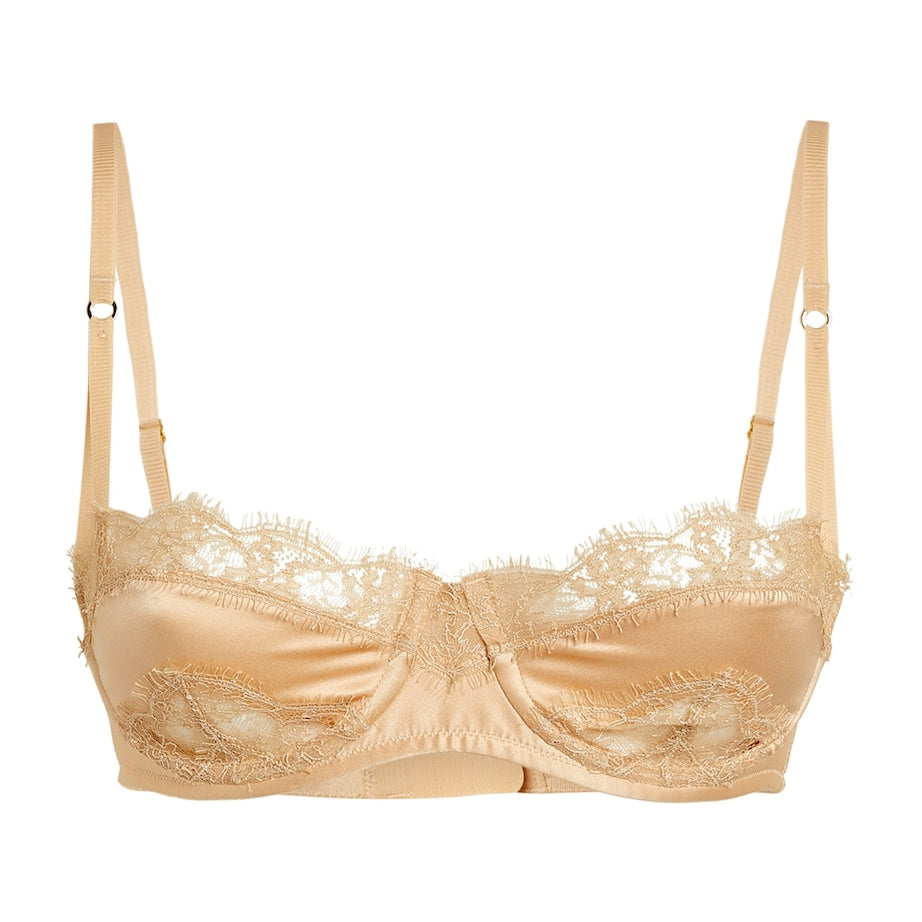 Kiki de Montparnasse Neutral Lace Balconette Bra