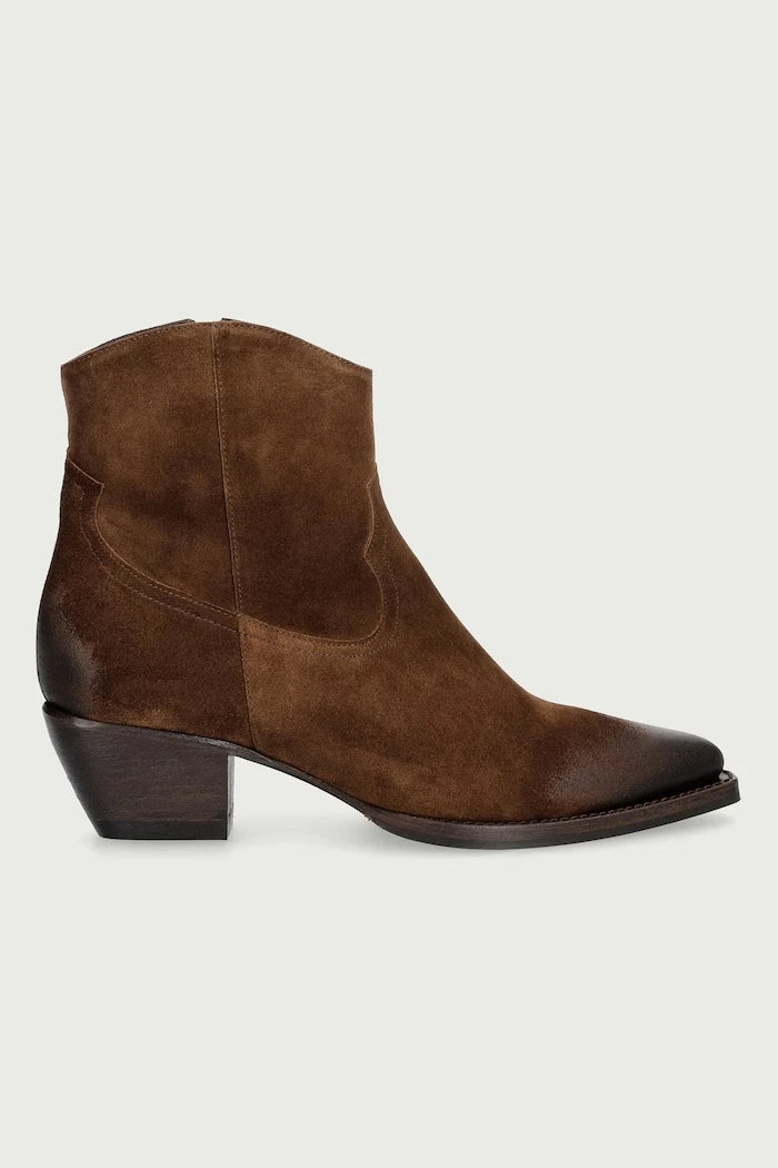 Kadın süet kovboy botları Arabica babysilk suede 554