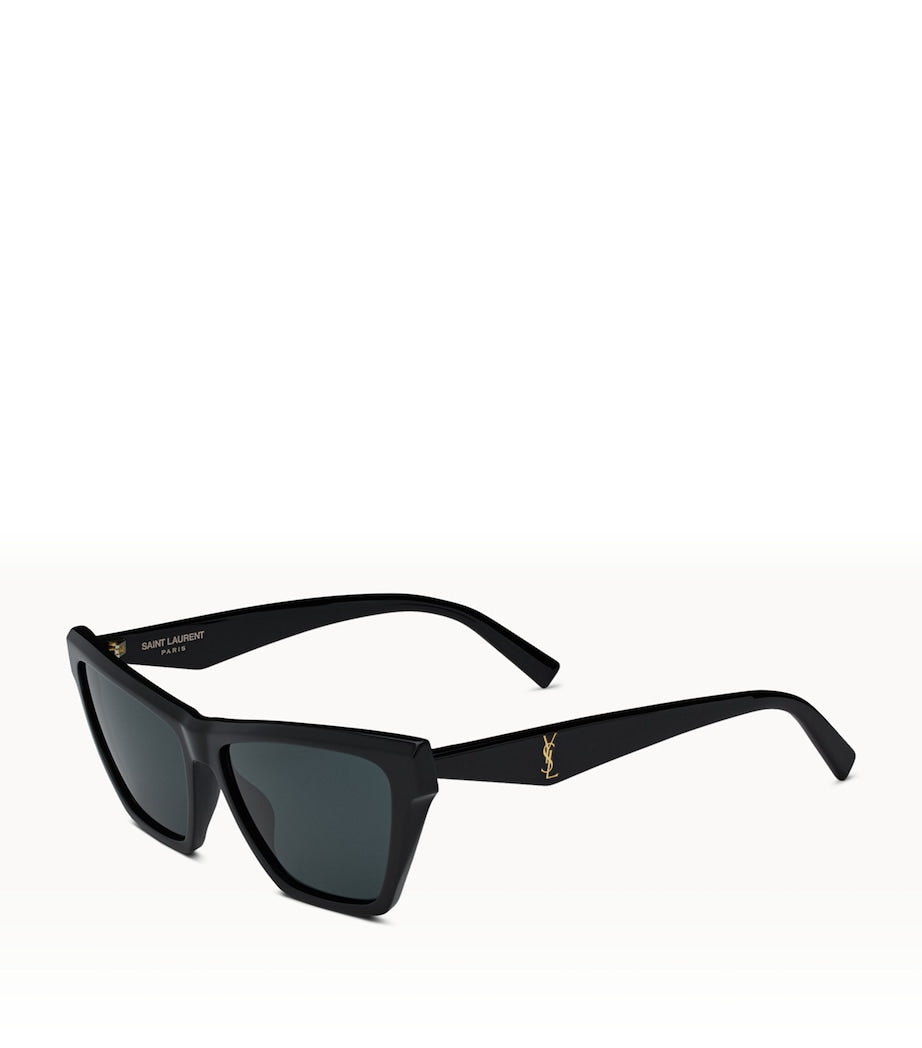 Black Rectangular Cat Eye Sunglasses