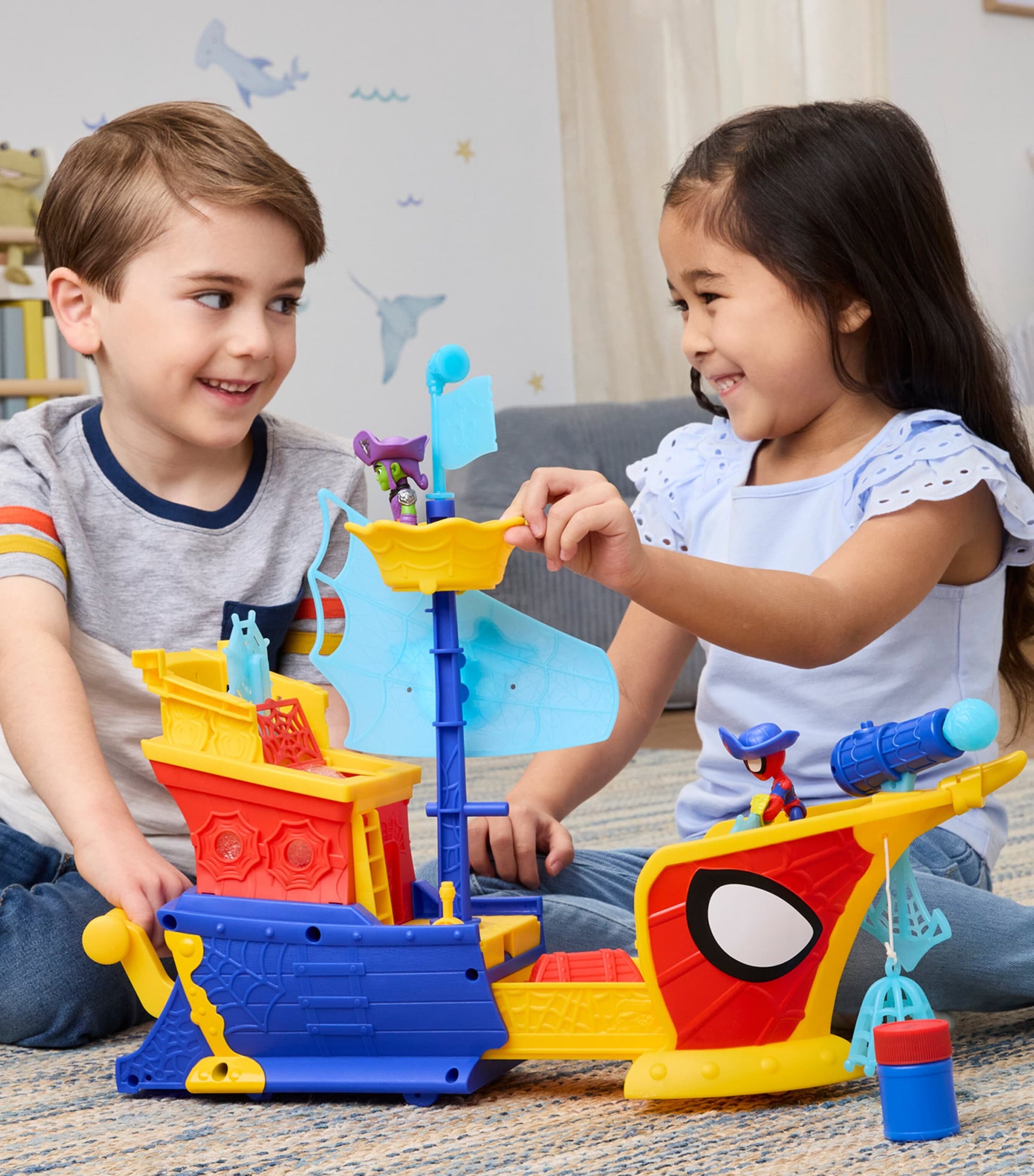 Spider-Man Webs Ahoy Bubble Pirate Ship Playset