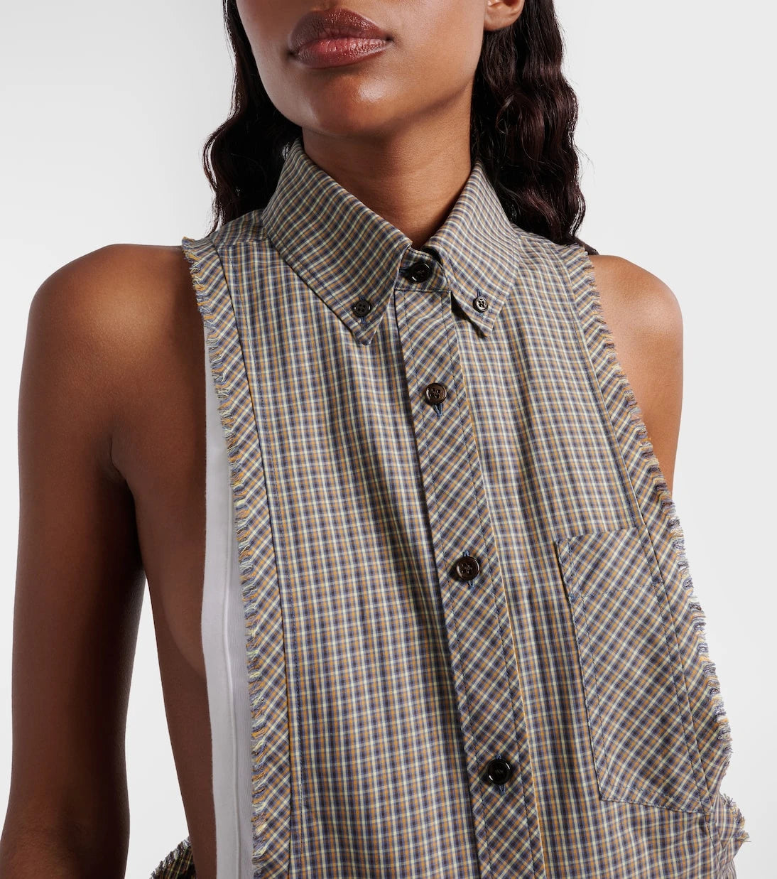 Versace - Checked cotton shirt
