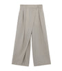 LOEWE Beige Wool Wrap Wide-Leg Trousers