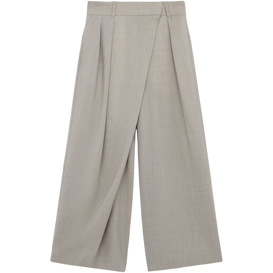 LOEWE Beige Wool Wrap Wide-Leg Trousers