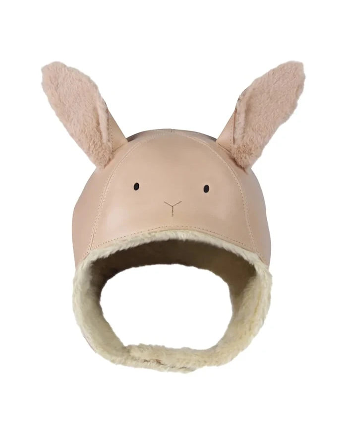 Donsje Kapi Exclusive Hat Fluffy Bunny Çocuk Deri Şapka
