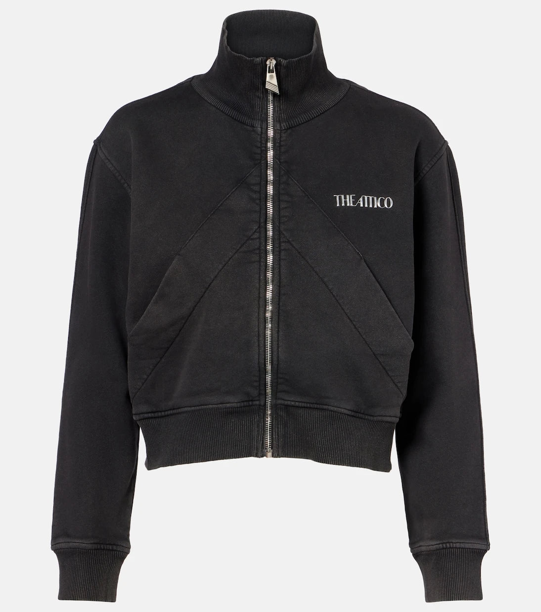 The Attico - Cropped cotton sweatshirt