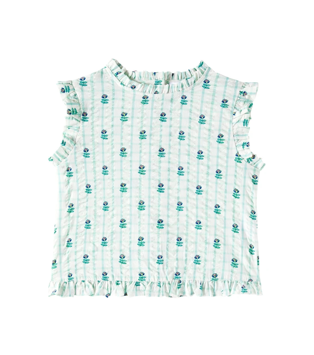 C'era Una Volta - Mika floral checked cotton shirt