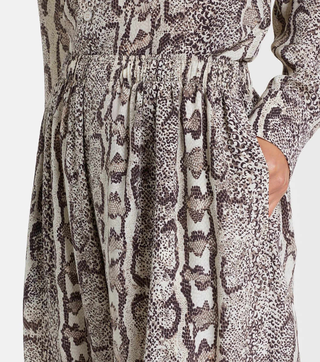 Balenciaga - Snake-print silk palazzo pants