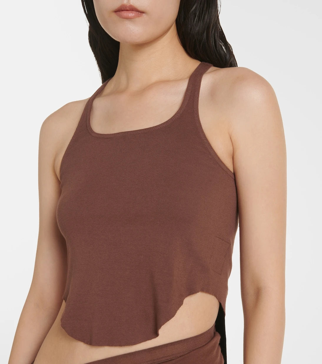 Rick Owens - Cropped cotton jersey tank top