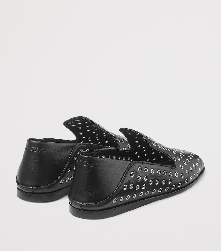 Jimmy Choo Multi Eliot Nappa Eyelet Slippers