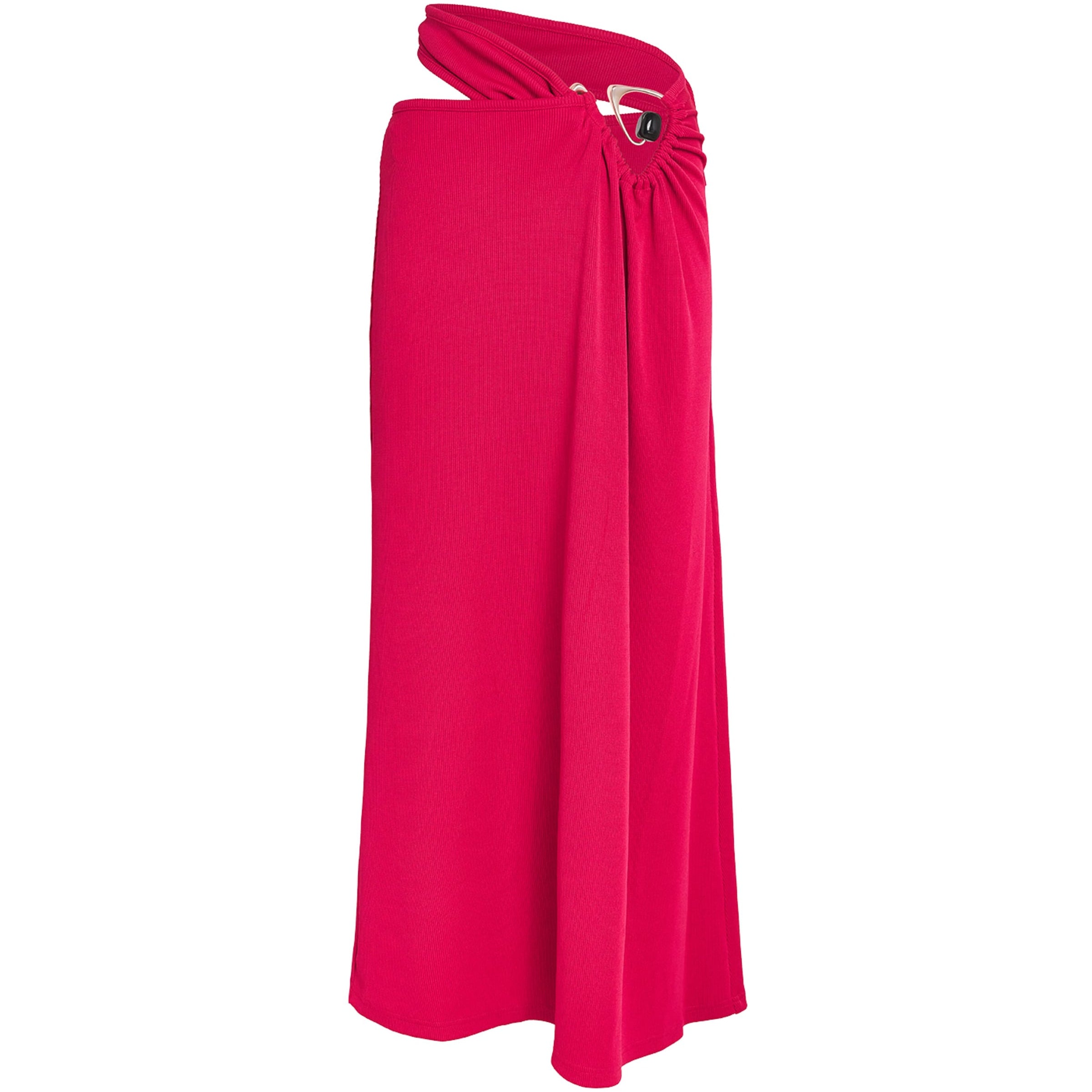 Christopher Esber Red Spiral Crystal Suspension Maxi Skirt