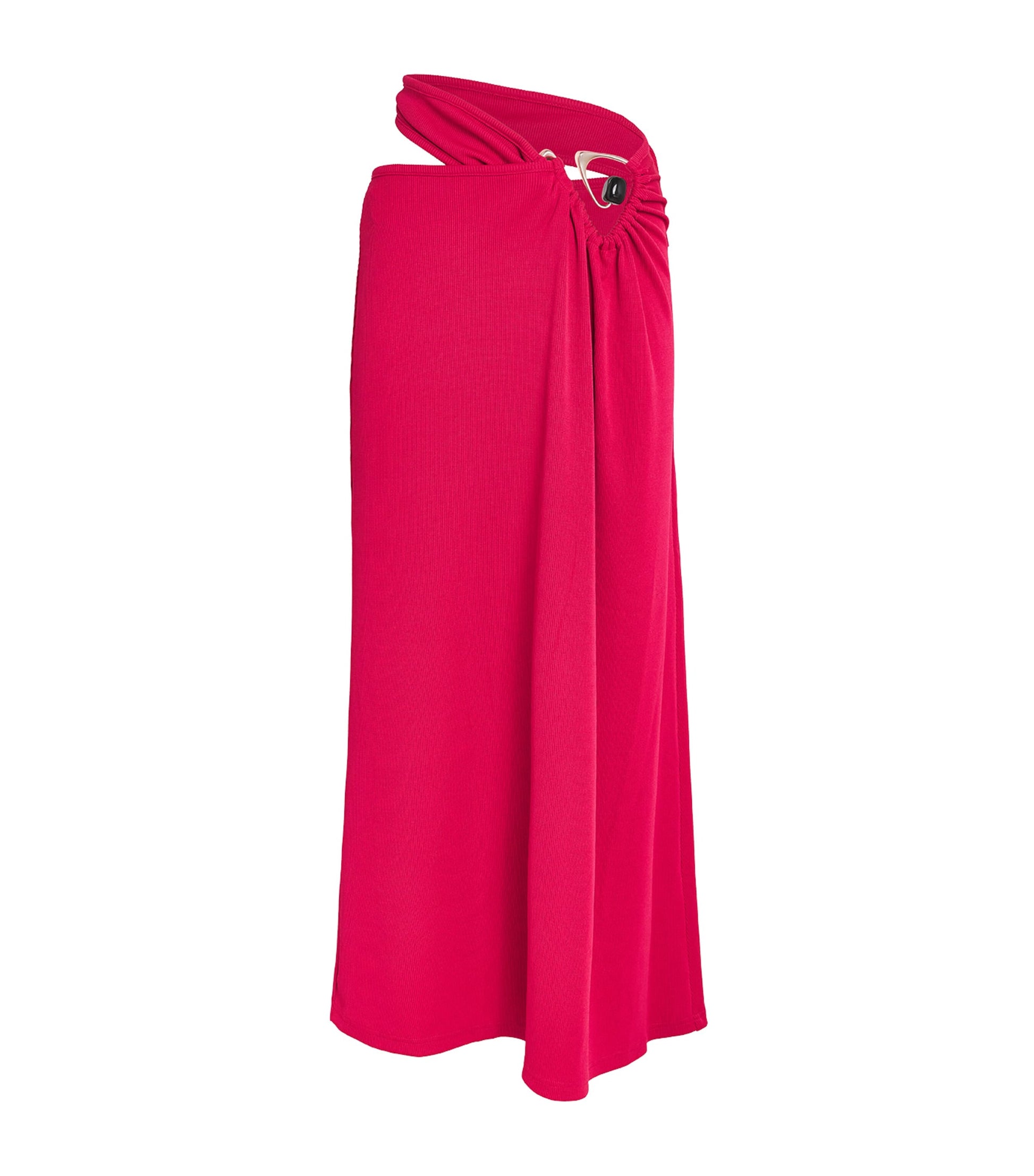 Christopher Esber Red Spiral Crystal Suspension Maxi Skirt