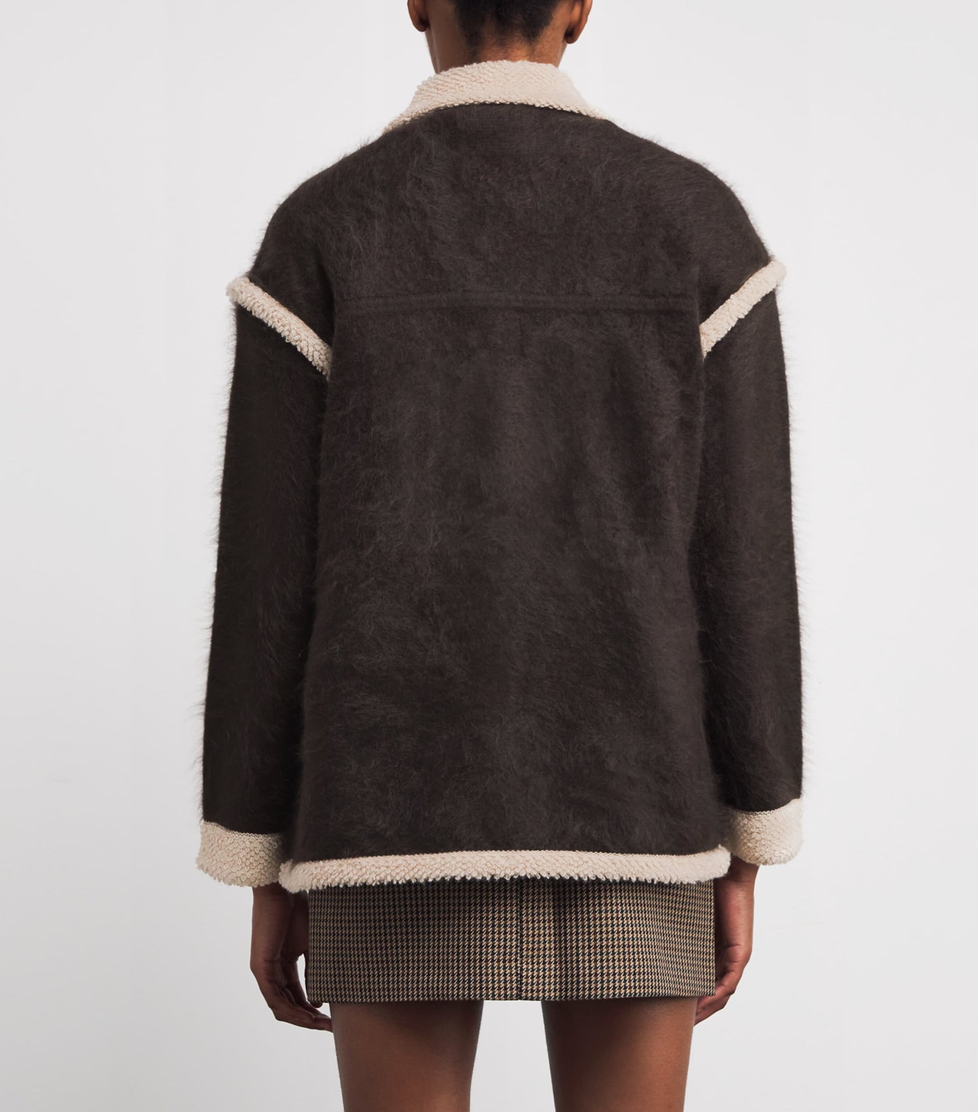 Guest In Residence Brown Cashmere Bouclé-Trim Grizzly Jacket