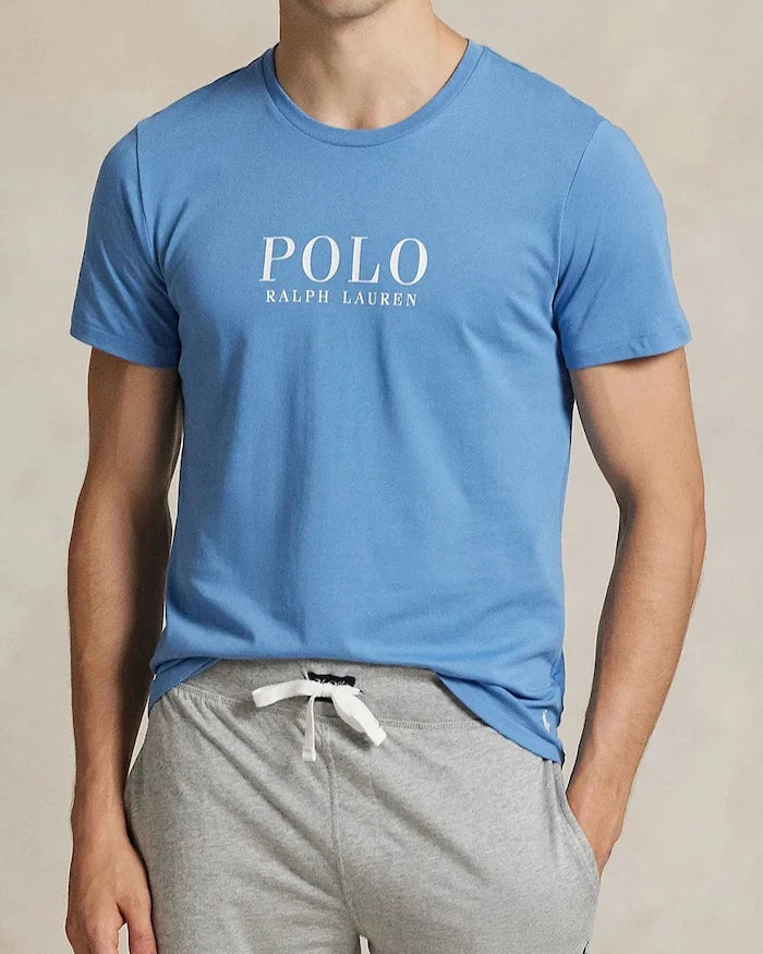 Kısa Kollu Pamuklu Pijama Üstü Polo Ralph Lauren