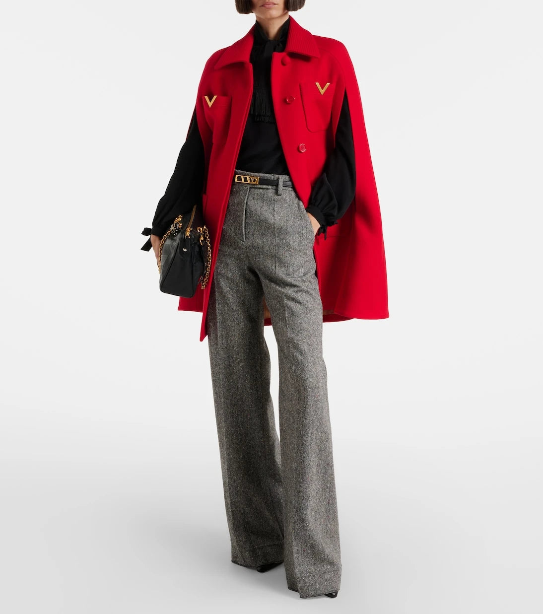 Valentino - VLogo wool cape