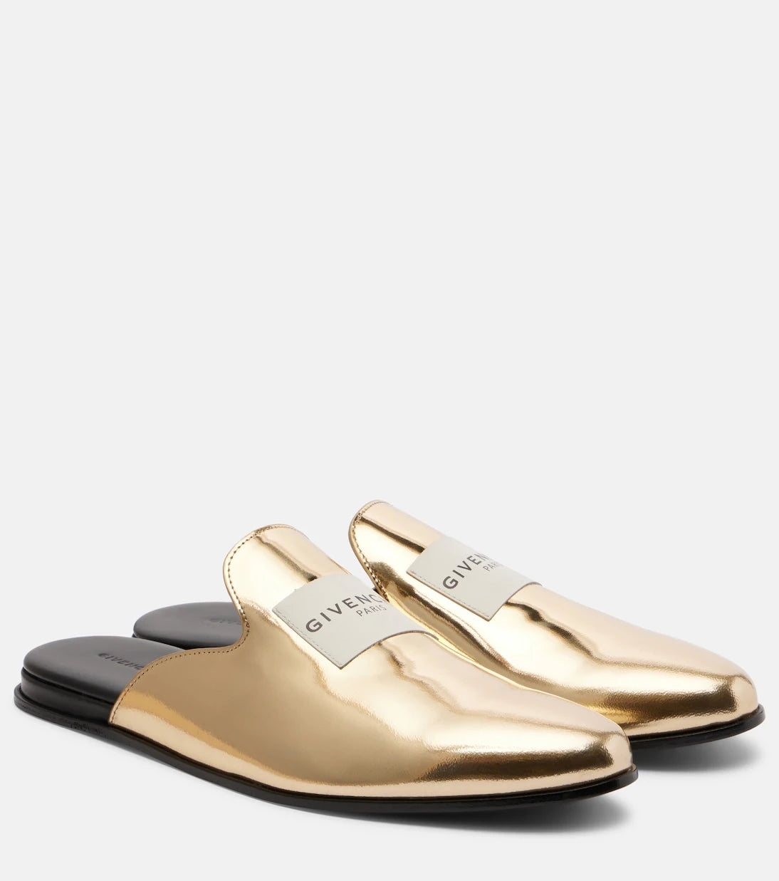 Givenchy - Logo mirrored leather mules
