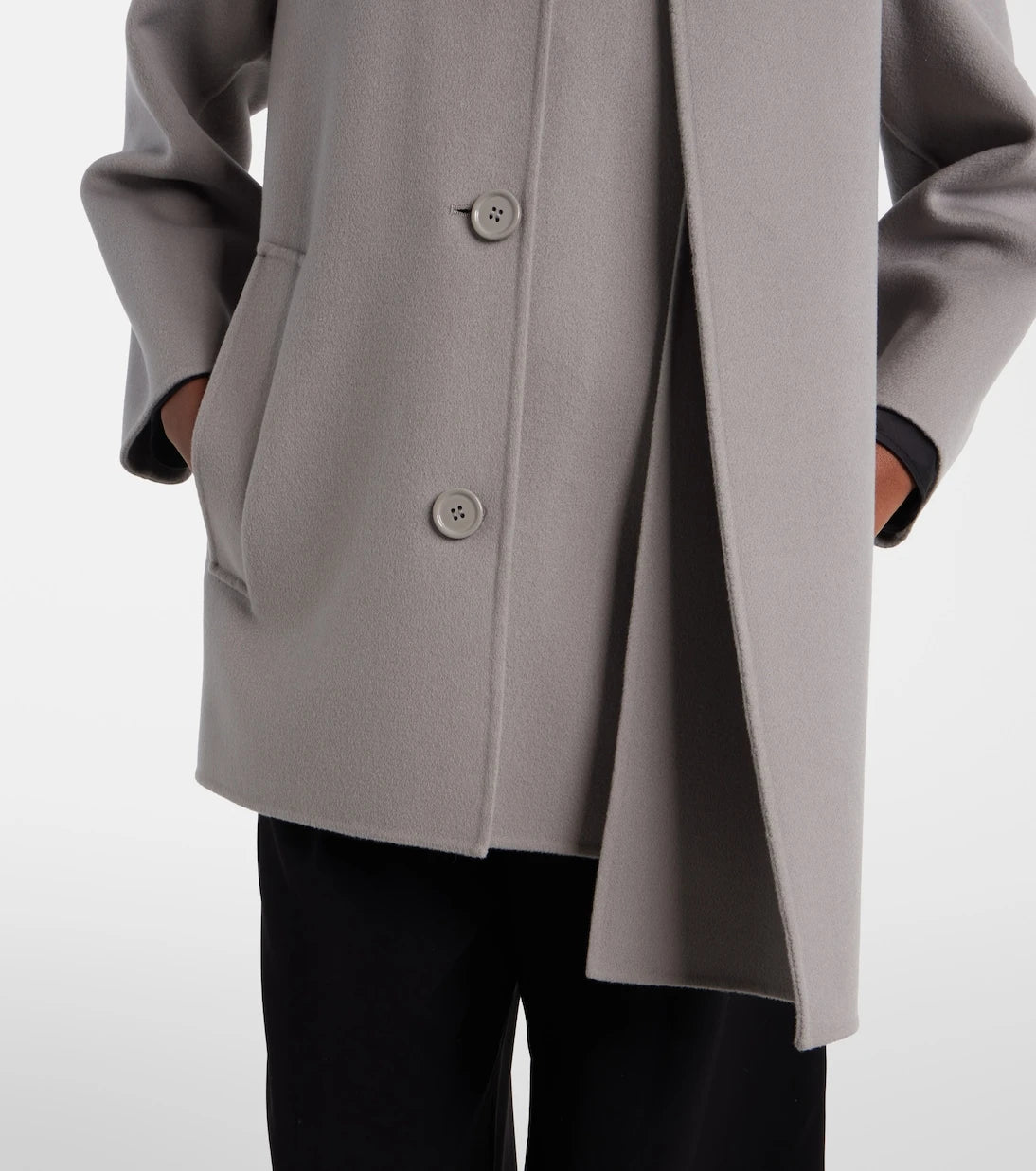 'S Max Mara - Scarf-detail virgin wool coat