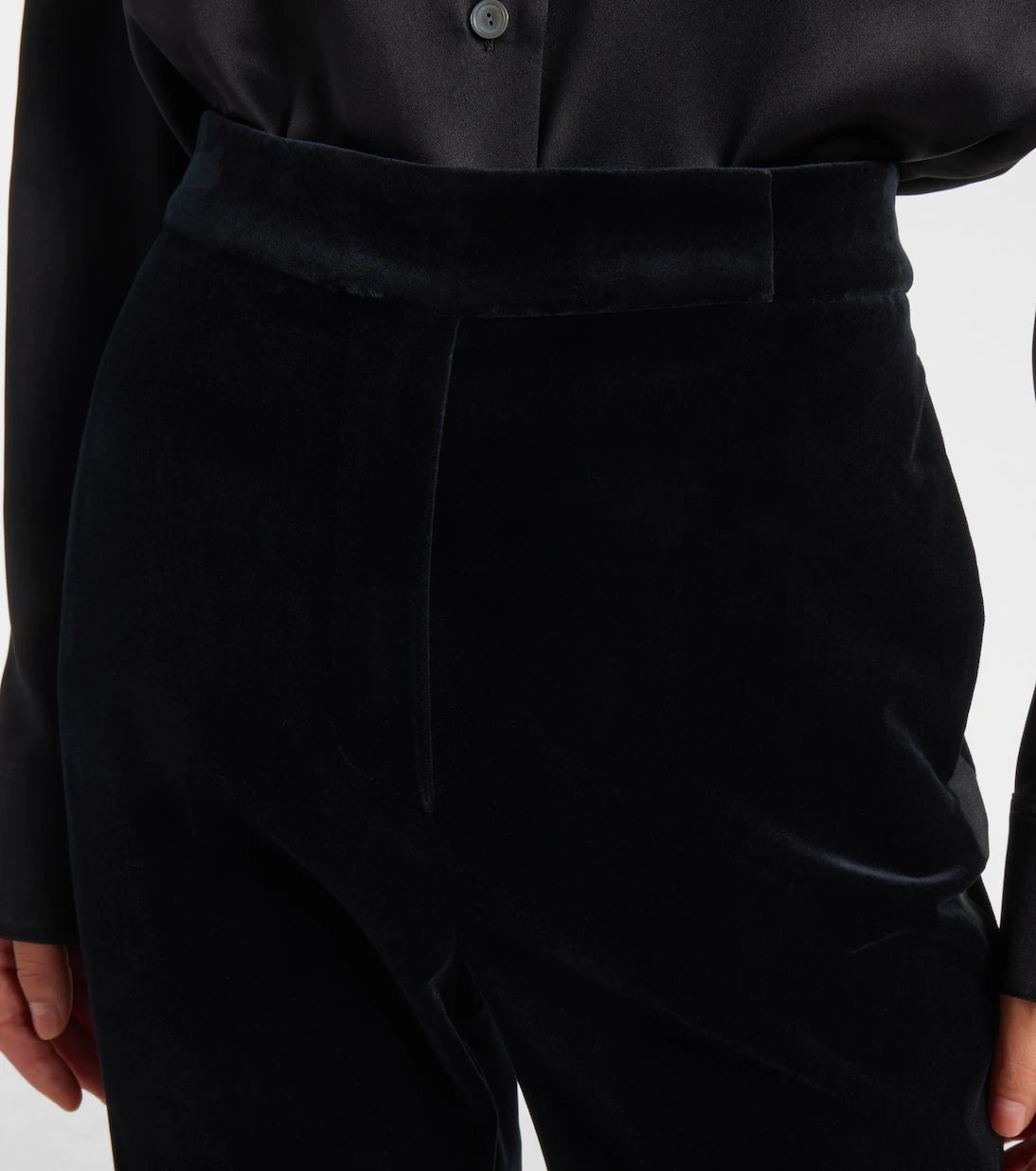 Max Mara - Vetrino cotton velvet flared pants