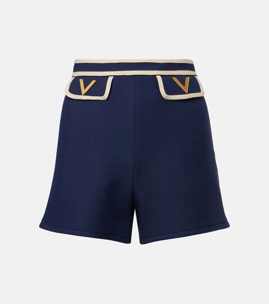 Valentino - Crepe Couture VGold high-rise shorts