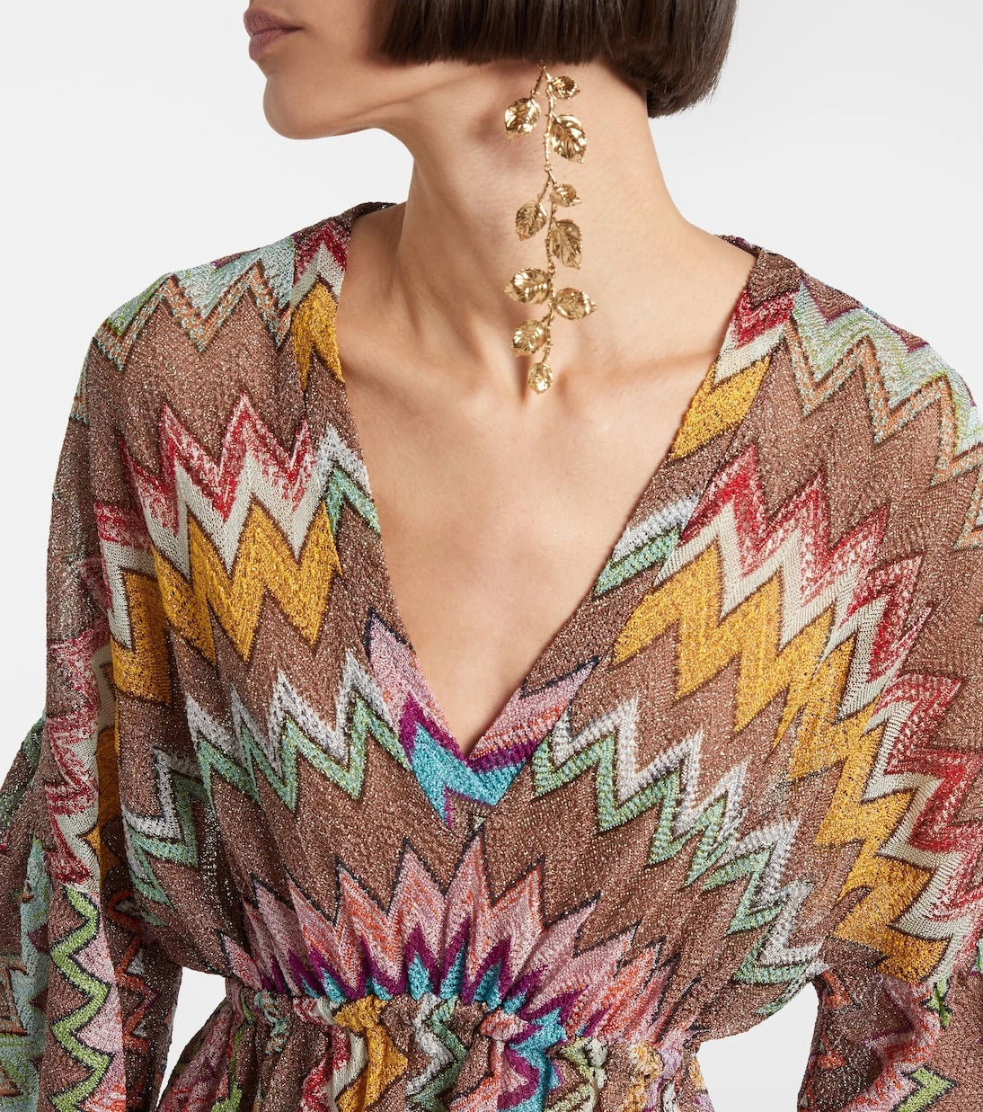 Missoni - Zigzag lamé kaftan