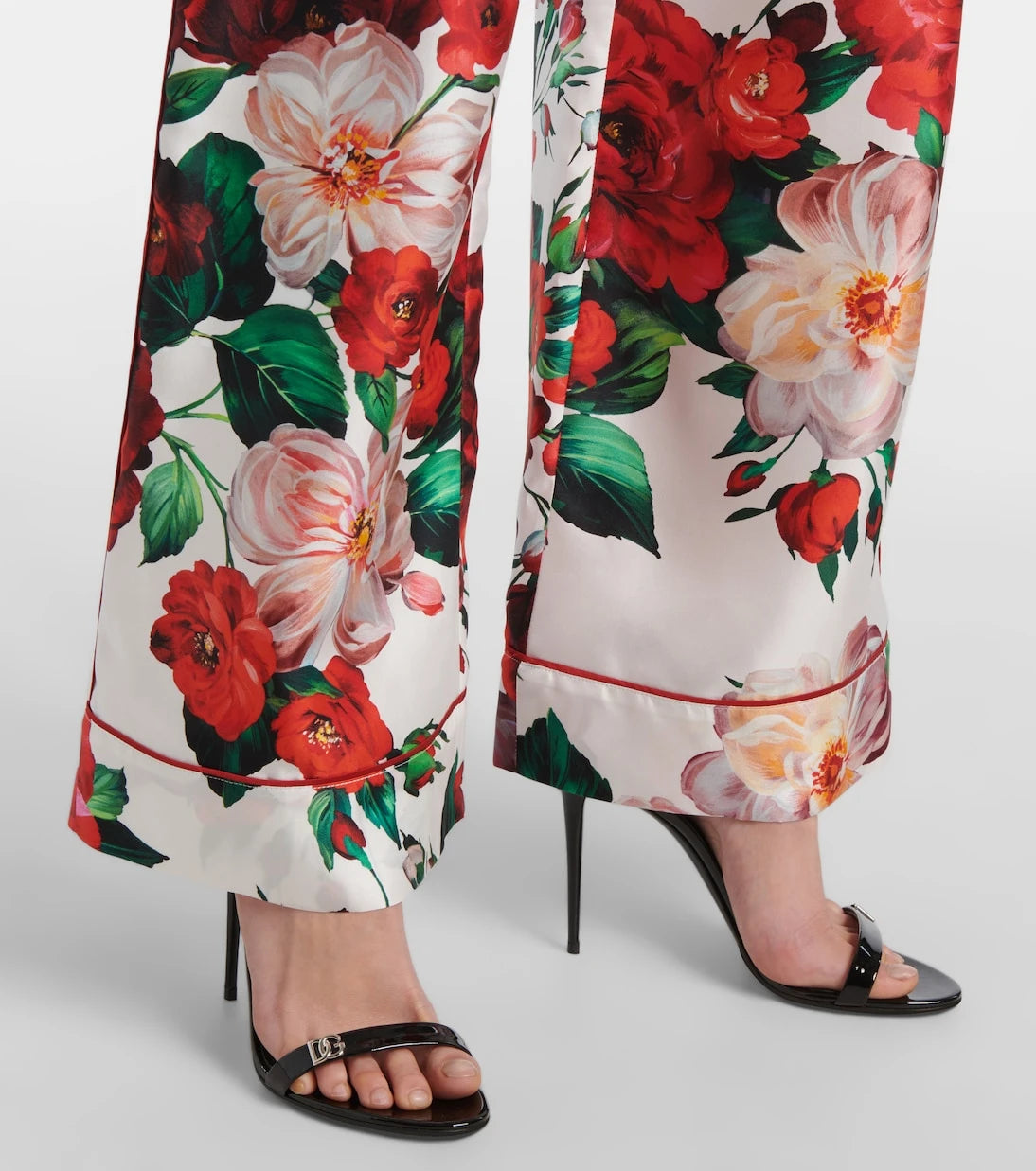 Dolce&Gabbana - Floral silk satin wide-leg pants