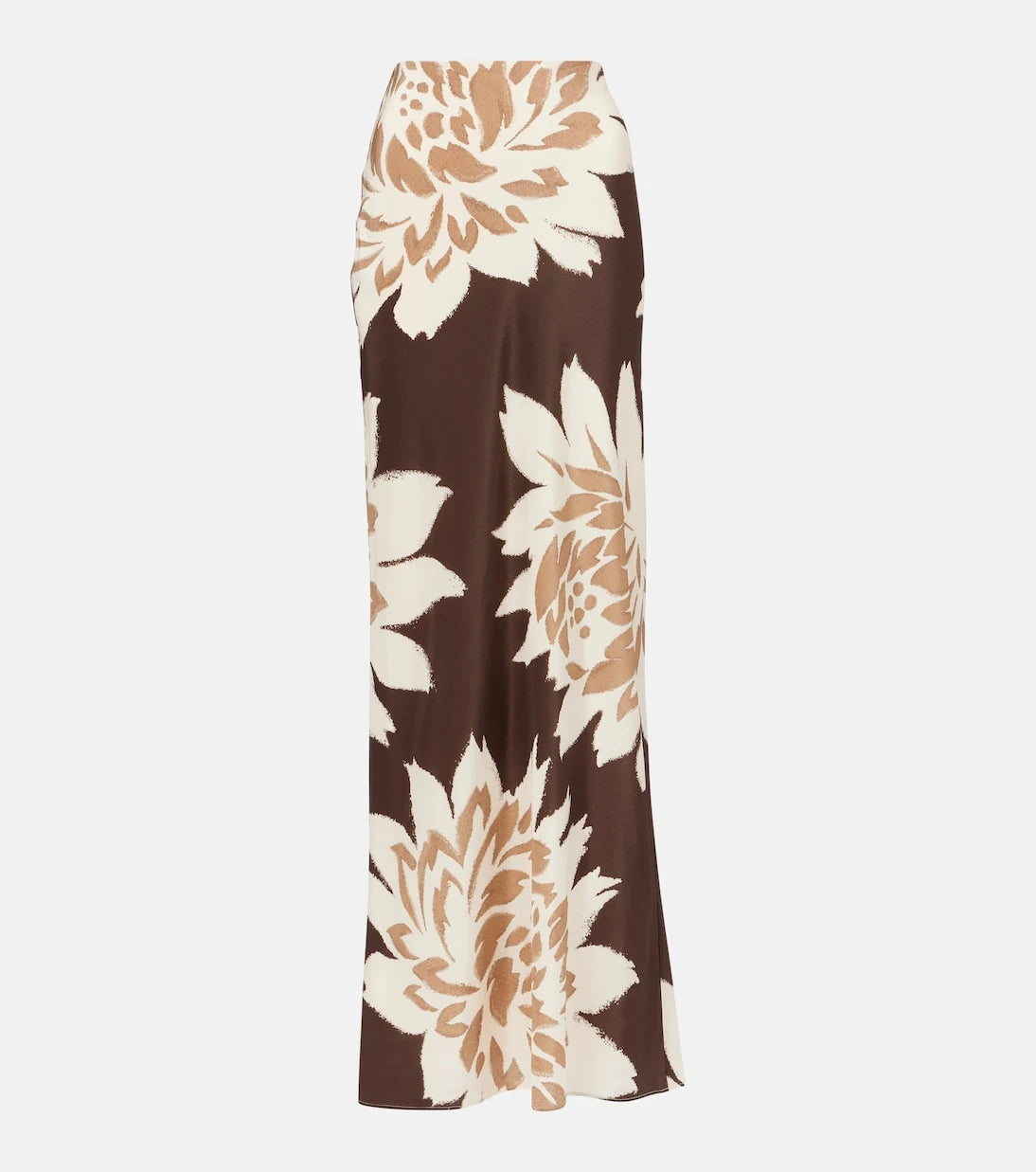 SIR - Floral silk satin maxi skirt