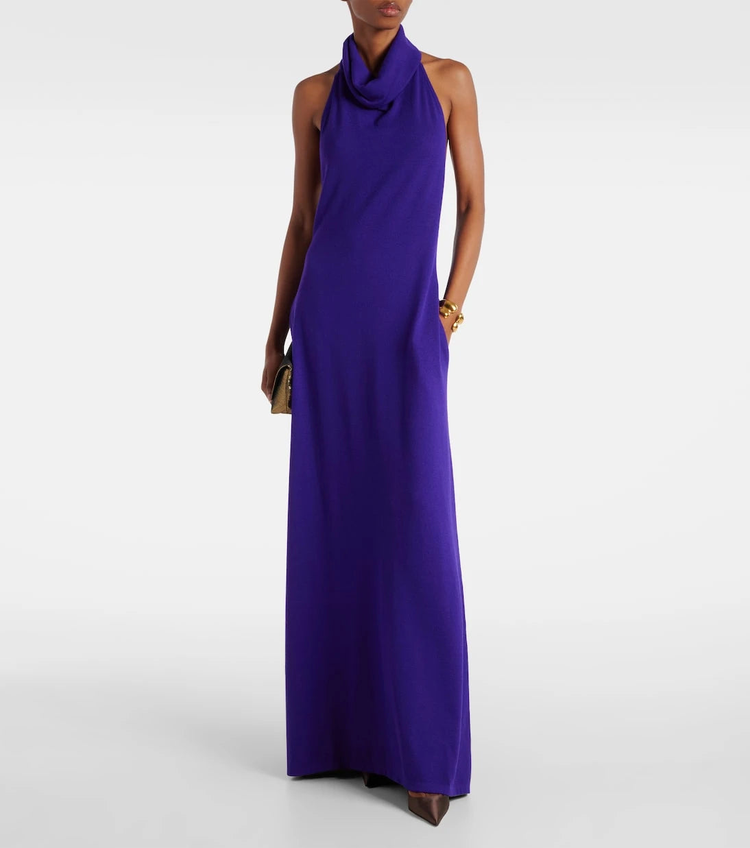 Tom Ford - Halterneck cashmere-blend gown