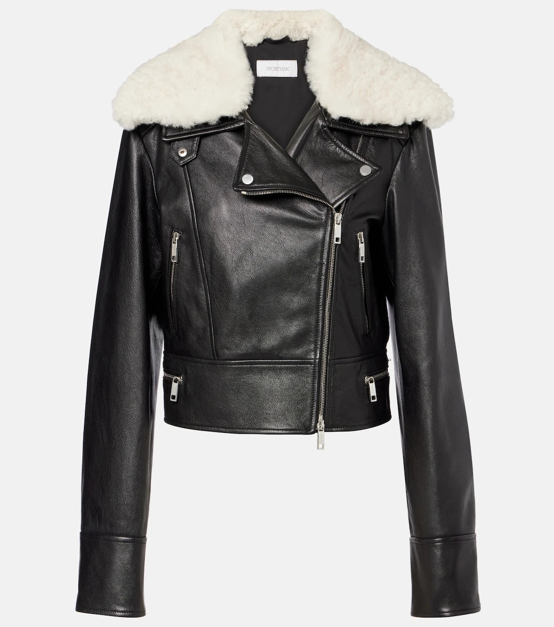Sportmax - Toscana astarlı deri ceket