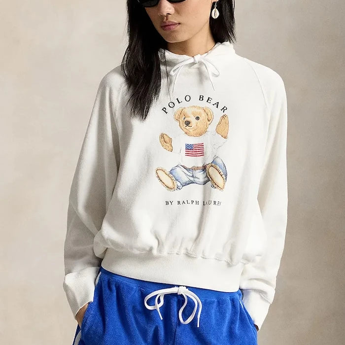 Polo Ralph Lauren kadın pamuklu kapüşonlu sweatshirt