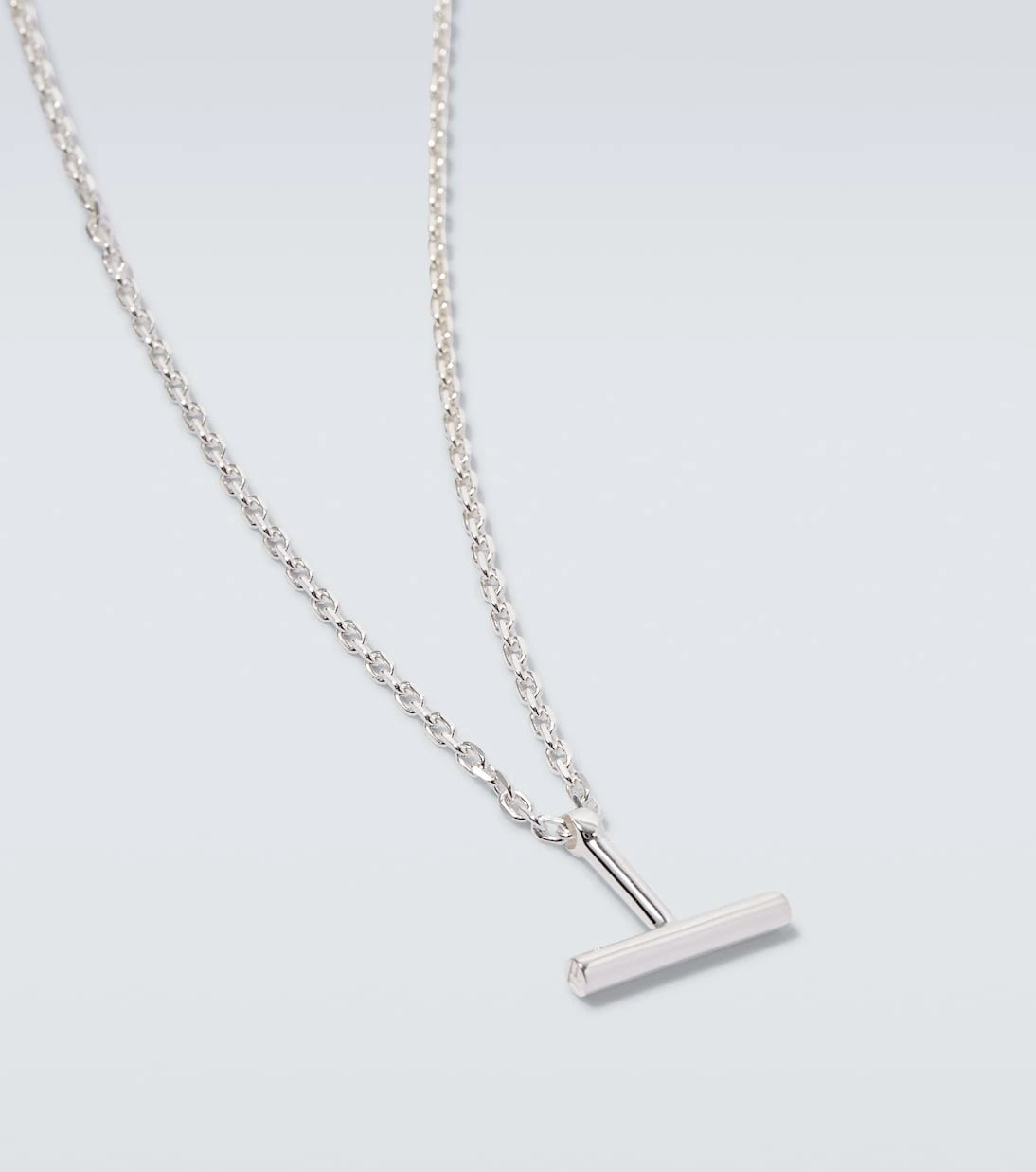 Tom Ford - T sterling silver pendant necklace