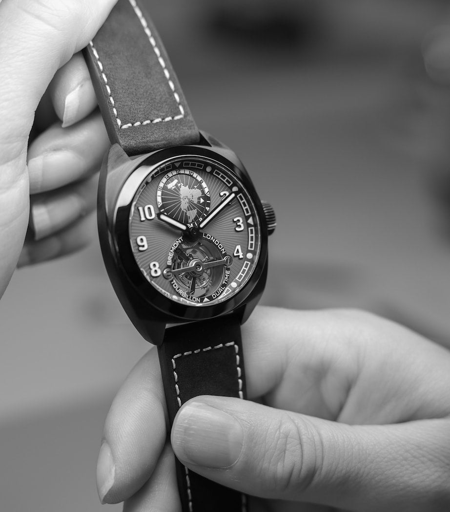 Titanium Terra Nova Dual-Time Tourbillon Watch 42.5mm