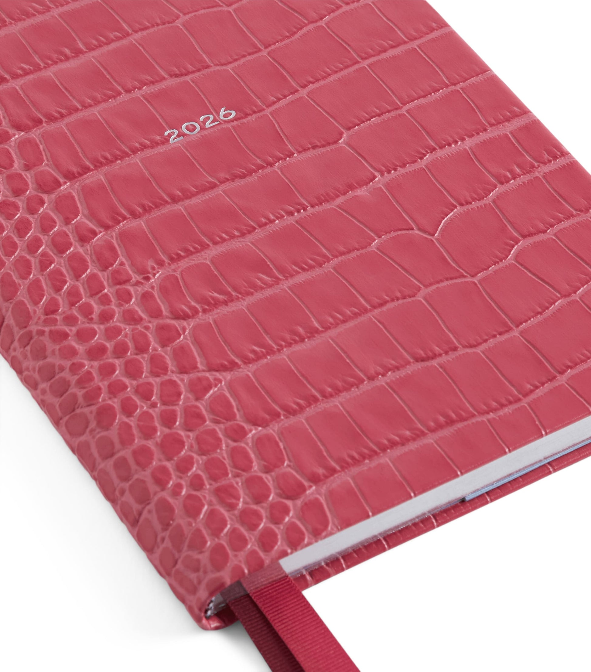 Mara Leather Croc-Embossed A5 Soho Diary 2026