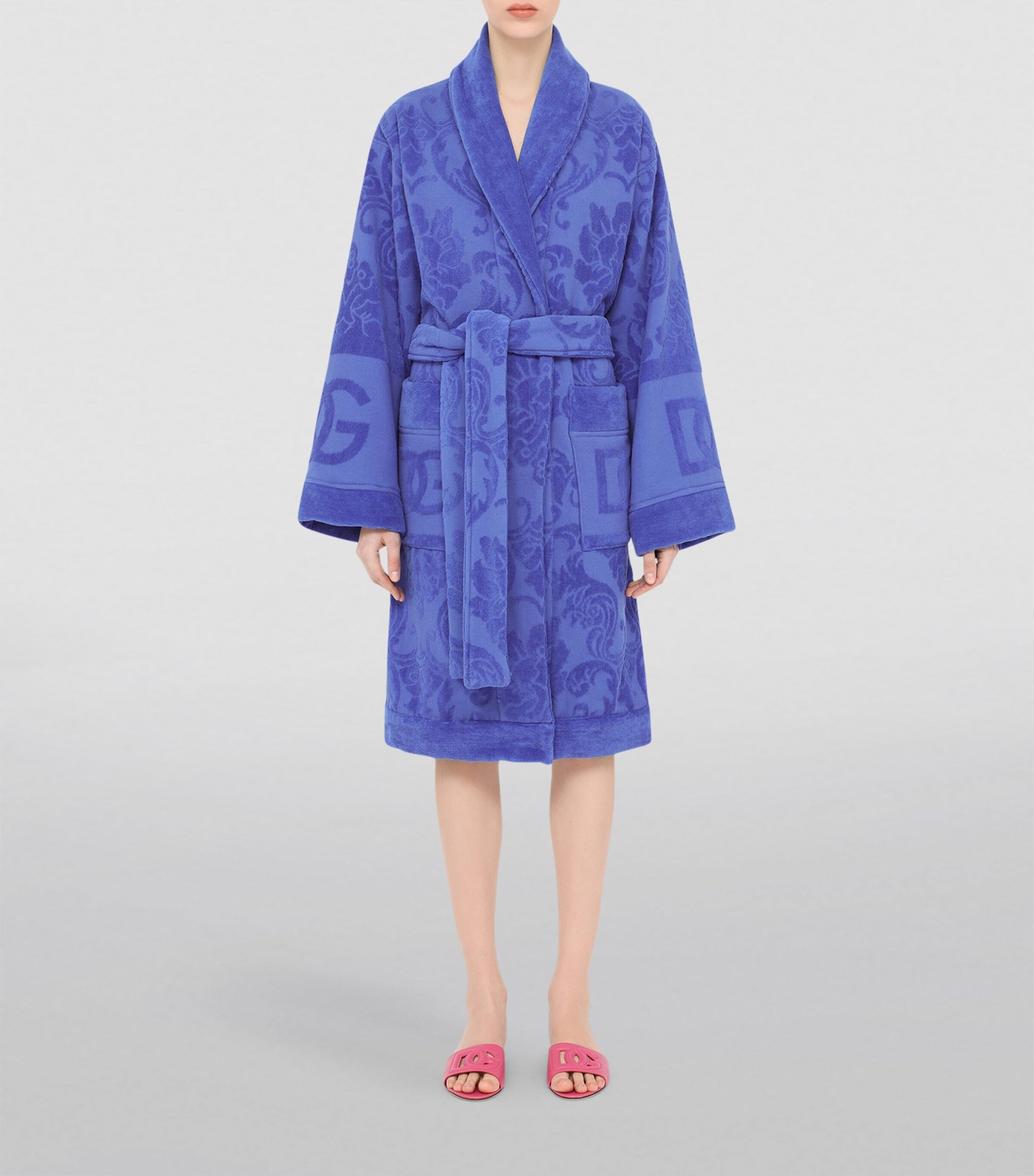 Dolce & Gabbana Casa Terry Cotton DG Logo Robe