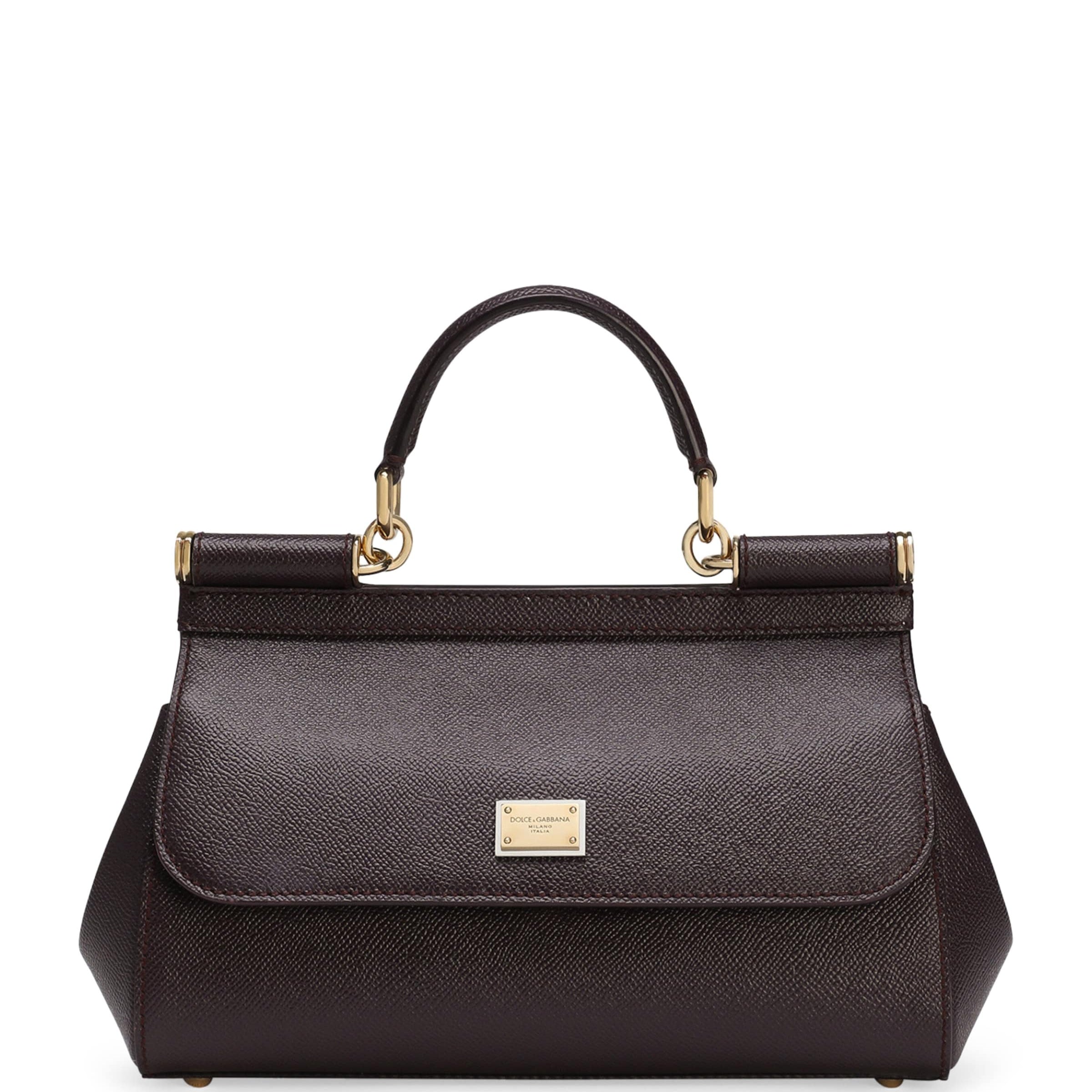 Dolce & Gabbana Multi Leather Sicily Top-Handle Bag